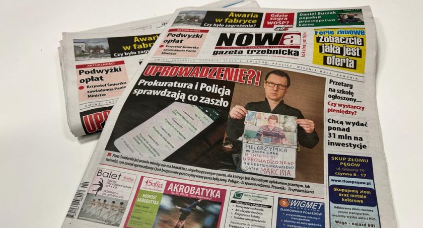 W NOWEJ GAZECIE, numer NOWej Gazety Trzebnickiej sprzedaży - zdjęcie, fotografia