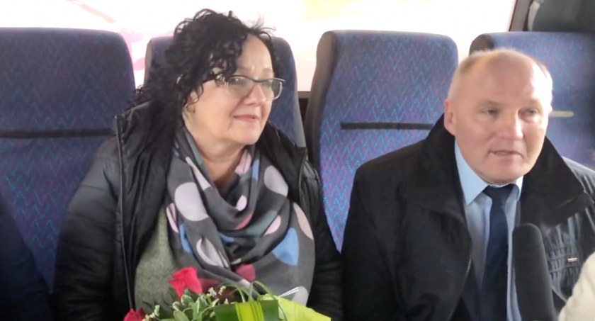 Anna Morawiecka i burmistrz Marek Długozima