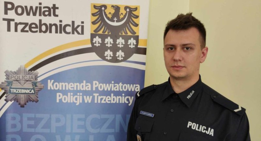 Policja: nowy dzielnicowy Gminy Zawonia, fot.: KKP w Trzebnicy.