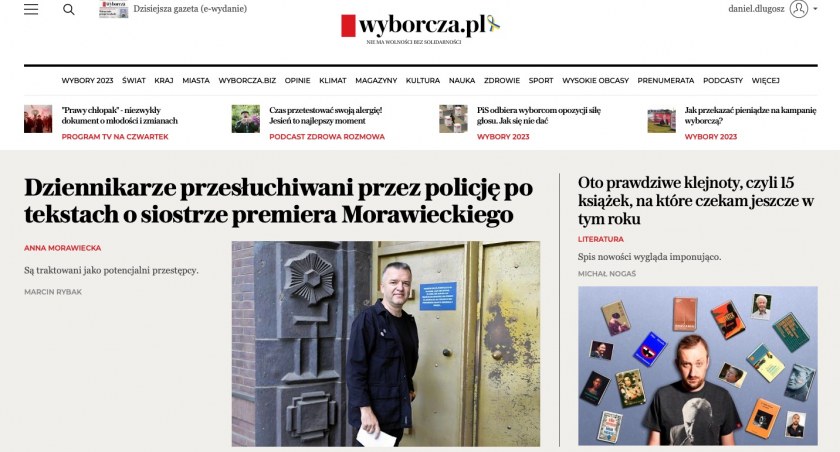 Daniel Długosz, redaktor naczelny Nowej Gazety Trzebnickiej we wtorek był przesłuchiwany na policji