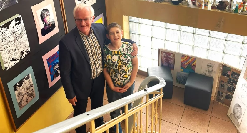 Andrzej Grzegorzewicz z jednym ze swoich uczniów