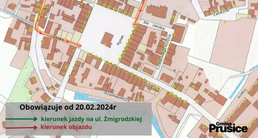 Fot. Prusice FB: Organizacja ruchu w Prusicach