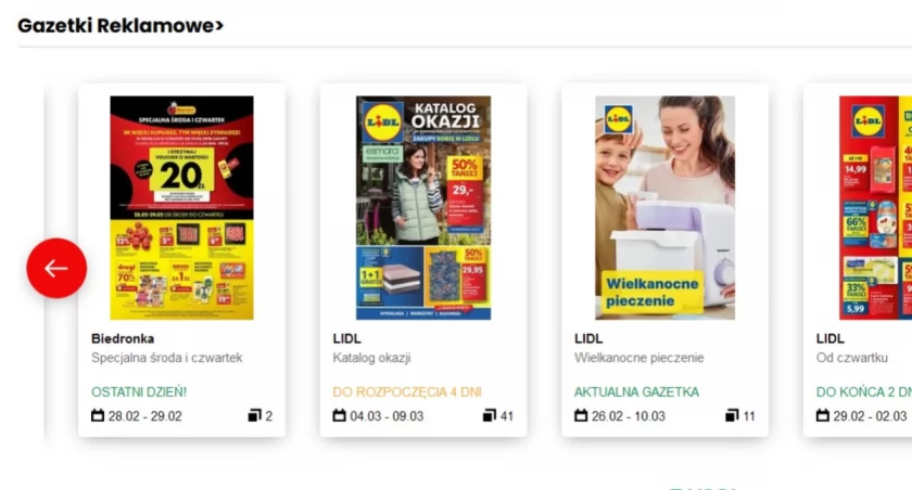 Gazetki reklamowe na stronie nowagazeta.pl
