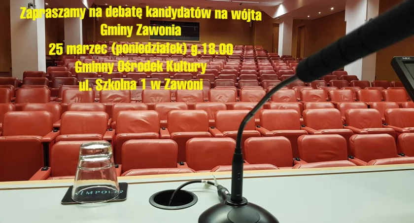 Debata kandydatów na wójta Gminy Zawonia