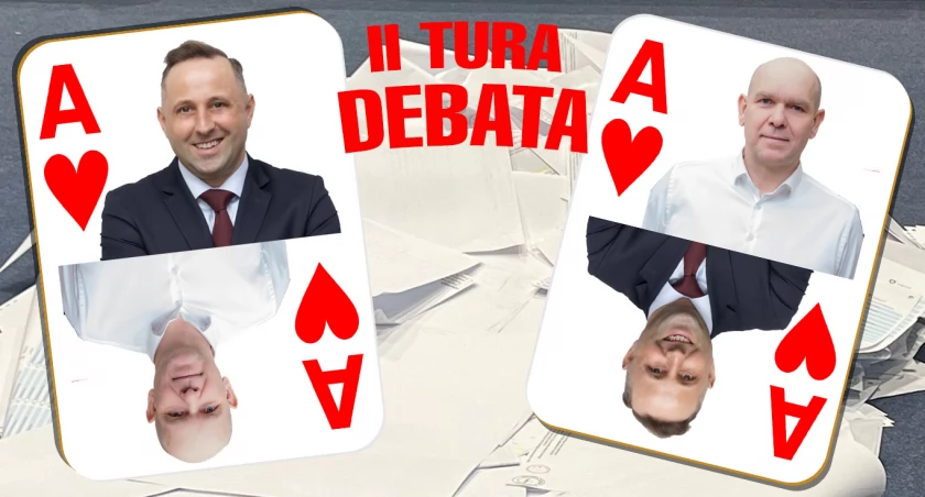 II tura. Debata kandydatów na burmistrza Gminy Oborniki Śląskie. Arkadiusz Poprawa kontra Arkadiusz Kucharski