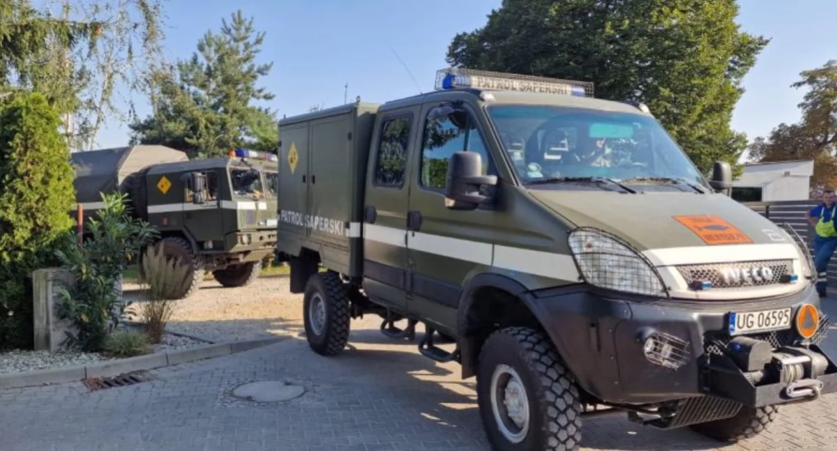 Na miejscu zjawił się Patrol Saperski (fot. KPP Trzebnica)