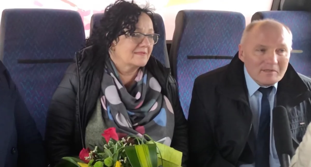 Anna Morawiecka i burmistrz Marek Długozima (zdjęcie archiwalne)