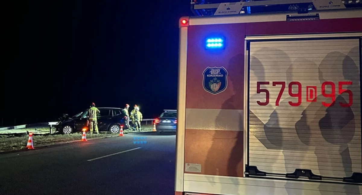 Na miejscu zjawiły się 3 zastępy straży pożarnej (fot. KSRG OSP Korzeńsko)