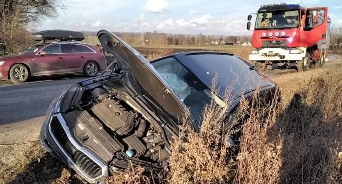 Strażacy dostali wezwanie do Ozorowic (fot. KP PSP Trzebnica)