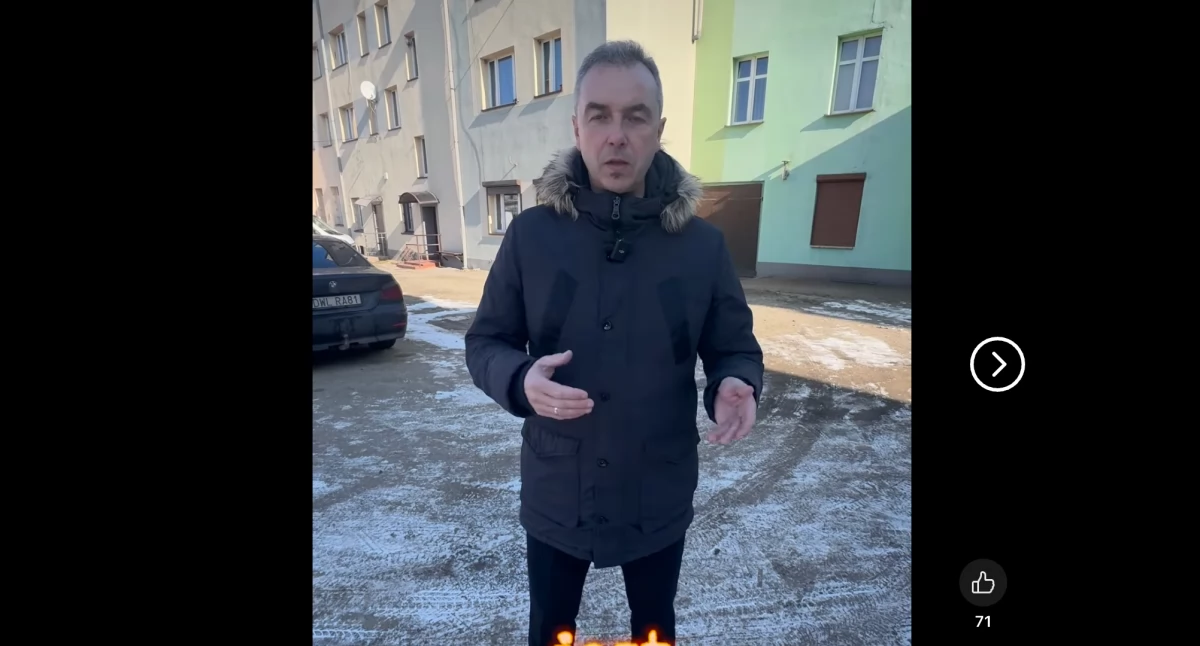 Burmistrz wrzucił na swój profil film