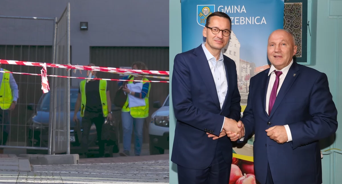 Burmistrz Marek Długozima i ówczesny premier Mateusz Morawiecki