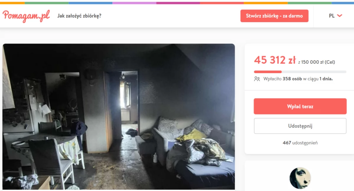 POŻARY, Hulajnoga elektryczna przyczyną pożaru Kuźniczysku Pomóż rodzinie odzyskać - zdjęcie, fotografia