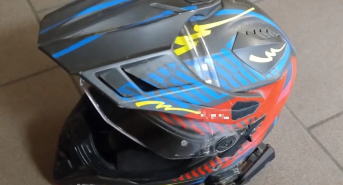 KRADZIEŻE, Zaczął motocykl skończył kasku było śladu - zdjęcie, fotografia