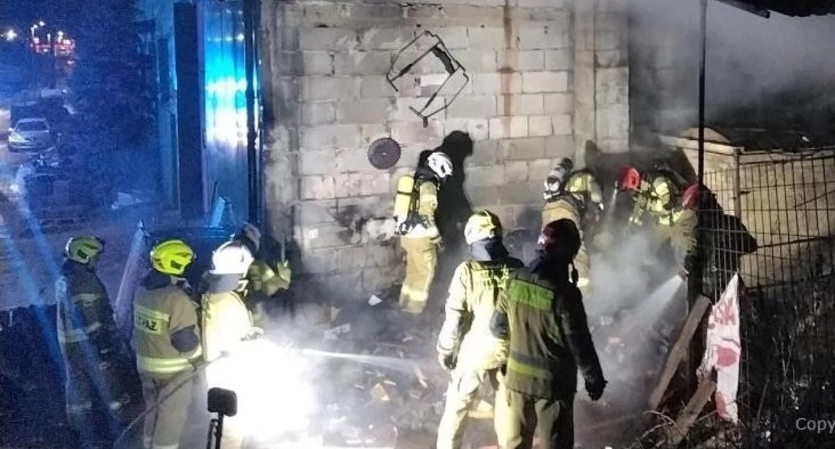 POŻARY, Pożar piekarni Ogień pojawił późnym wieczorem - zdjęcie, fotografia