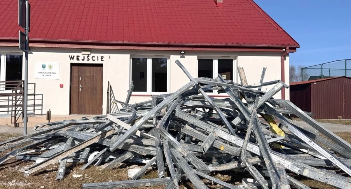 Zdjęcie: Zniszczona świetlica w Ligocie