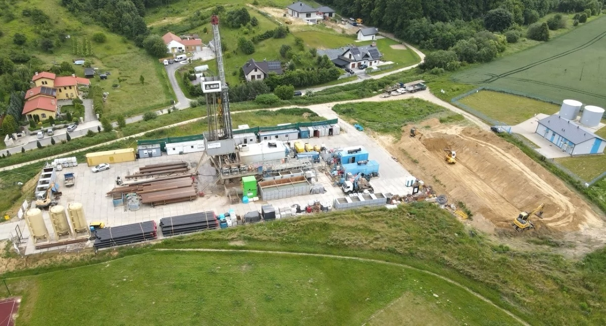 Zdjęcie odwiertu geotermalnego w Trzebnicy
