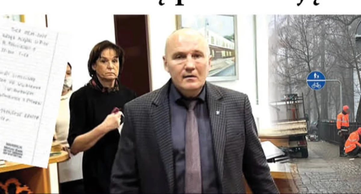 Zdjęcie: Burmistrz Marek Długozima i wiceburmistrz Krystyna Haładaj
