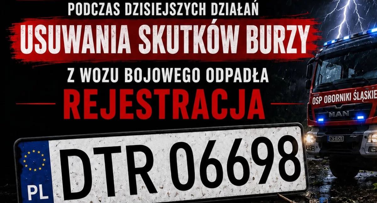 W NOWEJ GAZECIE, Oborniki Śląskie prosi pomoc odnalezieniu zagubionej tablicy rejestracyjnej - zdjęcie, fotografia