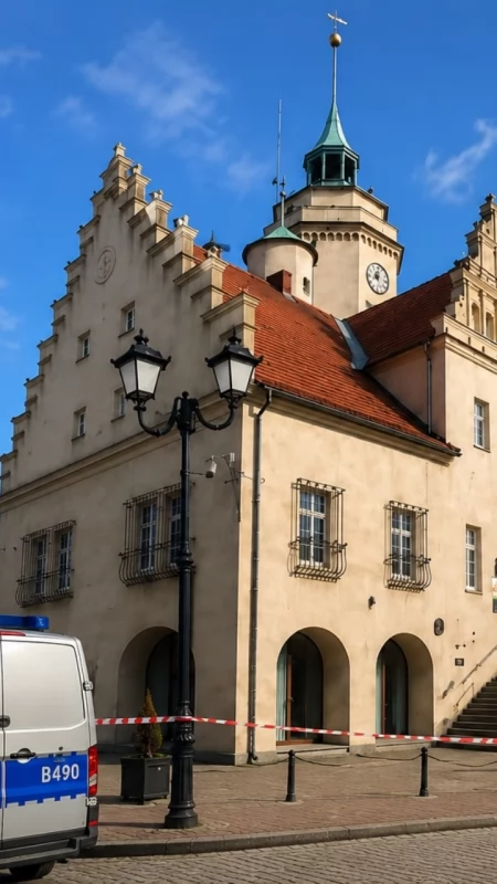Alarm bombowy w urzędach. Ewakuowano magistrat w Prusicach, podobne wiadomości trafiły także do innych samorządów