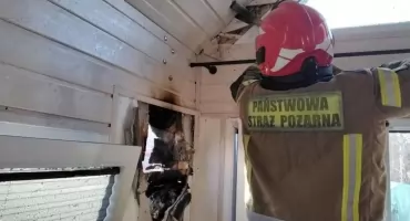 Pożar domku letniskowego w Jaźwinach